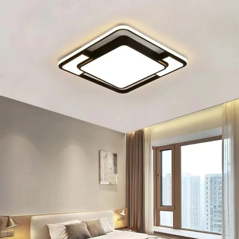 Geometric LED Ceiling Light – close-up