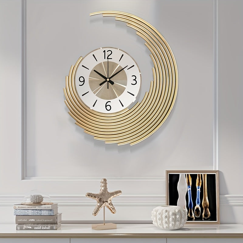 Crescent 3D Metal Wall Clock – product photo