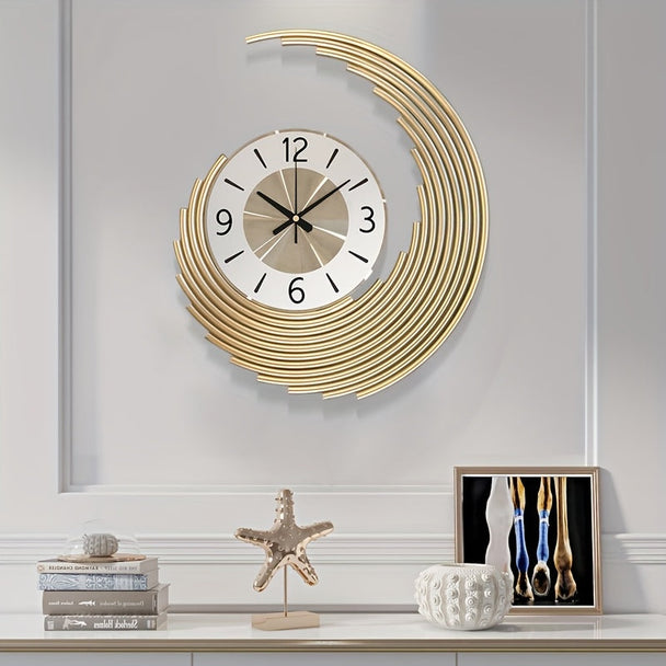 Crescent 3D Metal Wall Clock – product photo