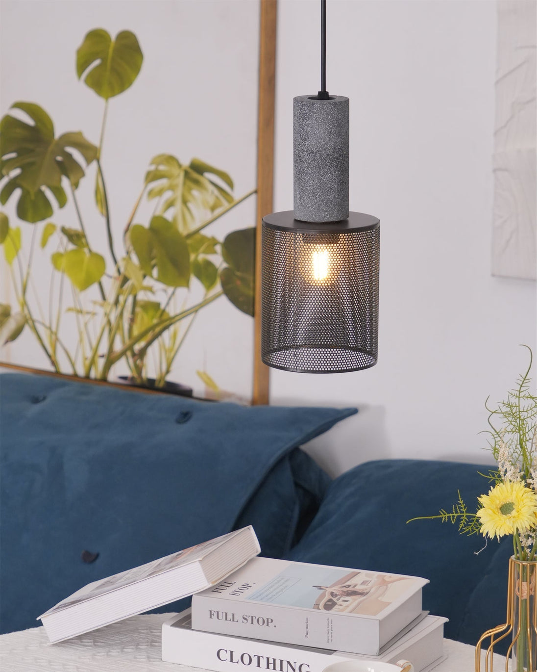 Concrete Pendant Light – full view 31
