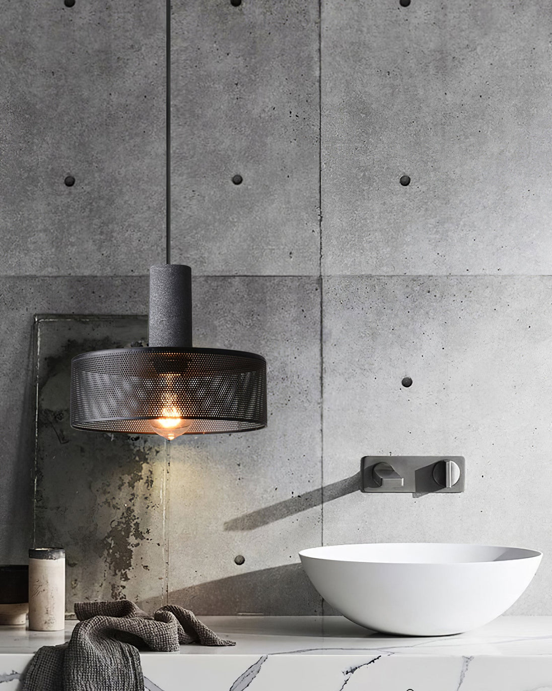 Concrete Pendant Light – full view 21