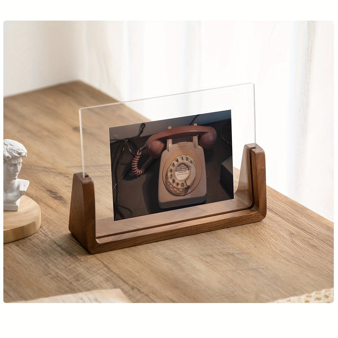 Acrylic & Wood U-Frame Photo Holder – alternative angle