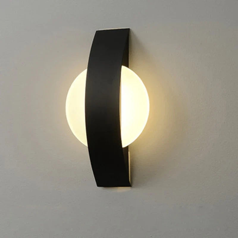 Acrylic Globe Wall Lamp – Round – Black