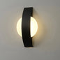 Acrylic Globe Wall Lamp – Round – Black