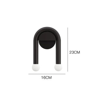 Arched Black Metal Wall Light