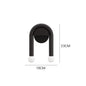 Arched Black Metal Wall Light