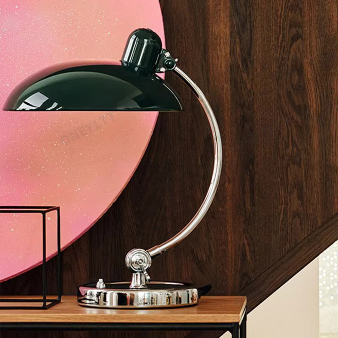 Bauhaus Arc Table Lamp – styled view