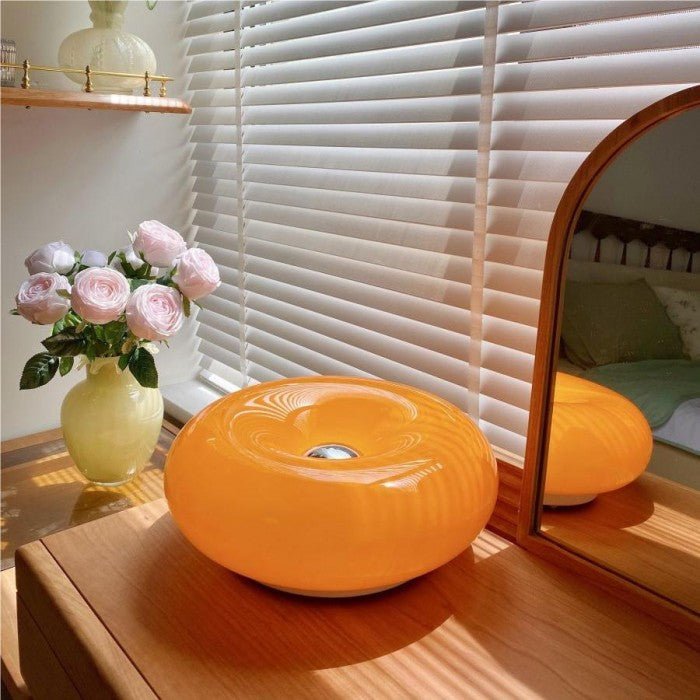 Bauhaus Glass Donut Lamp – close-up