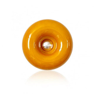 Bauhaus Glass Donut Lamp in Orange