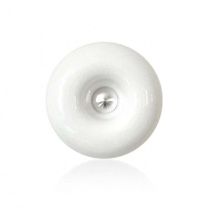 Bauhaus Glass Donut Lamp in White