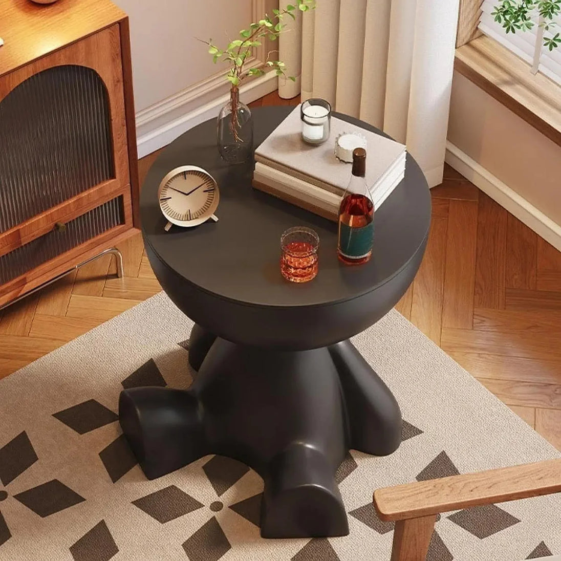 Bear Side Table with Storage – detail view