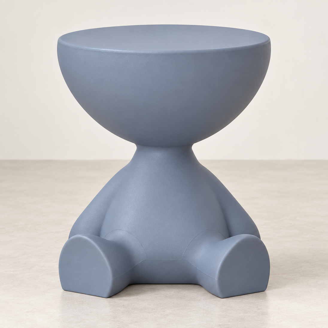 Bear Side Table with Storage in Blue
