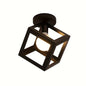 Black Geometric Cube Ceiling Light
