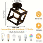 Black Geometric Cube Ceiling Light
