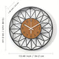 Black Metal and Wood Grain Wall Clock