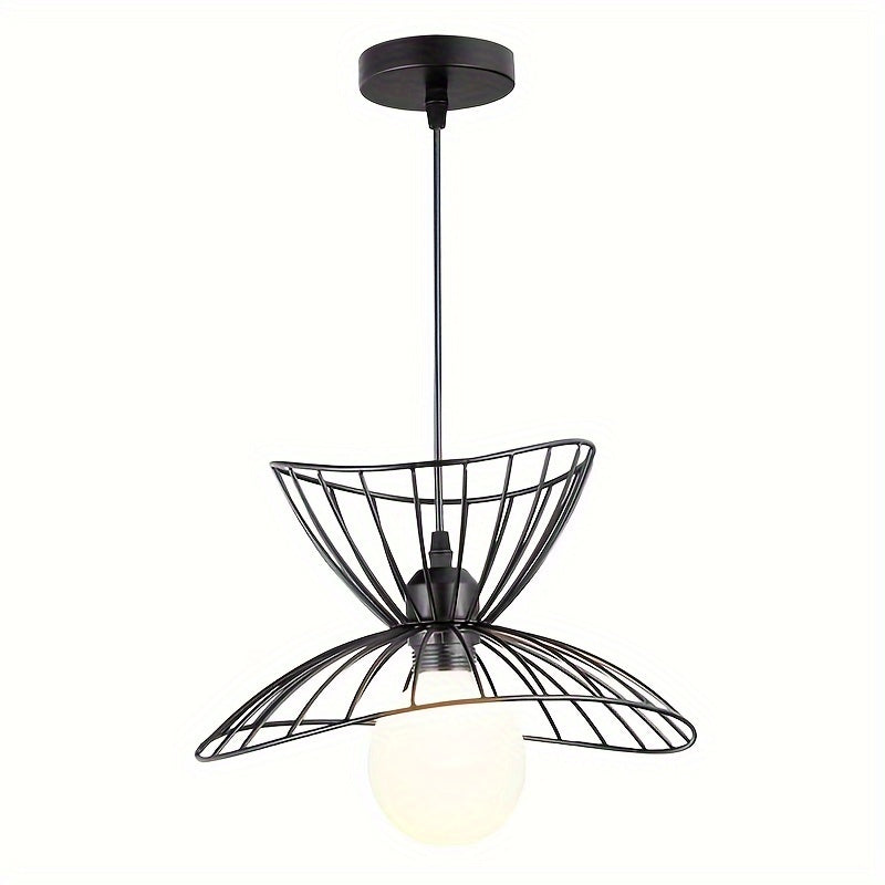 Black Wire Petal Pendant Light