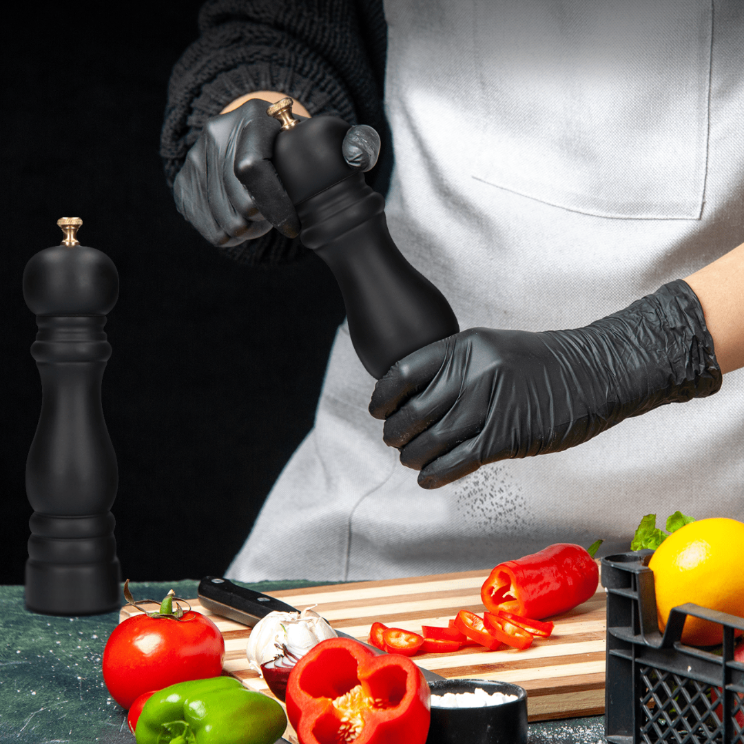 Black Wood Salt and Pepper Mill Set