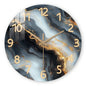 Blue and Gold Marble Wall Clock – detail view