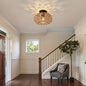 Boho Hemp Rope Flush Ceiling Light