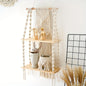 Boho Macrame Hanging Wall Shelf