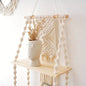 Boho Macrame Hanging Wall Shelf