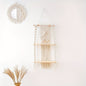 Boho Macrame Hanging Wall Shelf