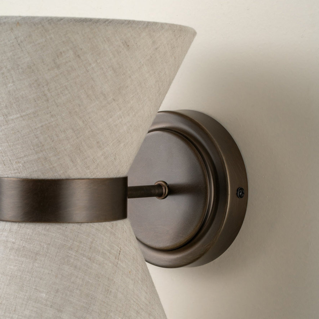 Bronze and Linen Wall Light