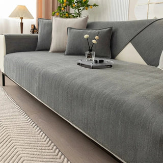 Chenille Herringbone Sofa Cover