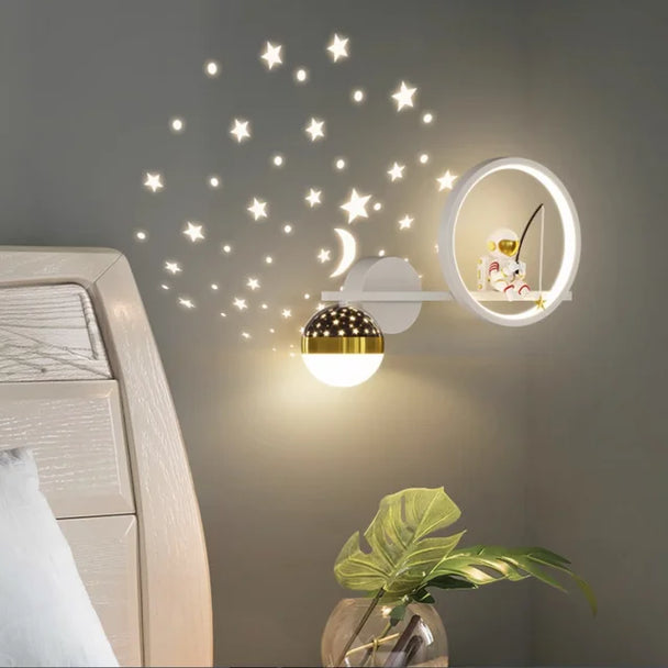 Children's LED Wall Light – White, Left