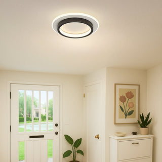 Circular Flush Mount Ceiling Light with Multi-Tier Frame