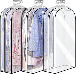 Clear Garment Covers with Side Zip, 6-Pack