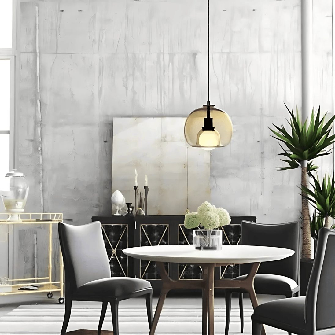 Handblown Glass Pendant Light – close-up