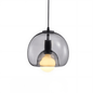 Handblown Glass Pendant Light in Smoke Grey