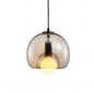 Handblown Glass Pendant Light in Amber
