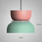 Colourful Metal LED Pendant Light – full view