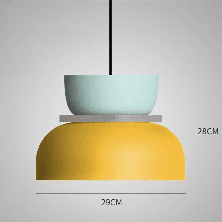Colourful Metal LED Pendant Light – close-up 14