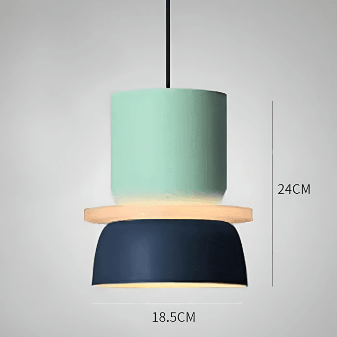 Colourful Metal LED Pendant Light – styled view 16
