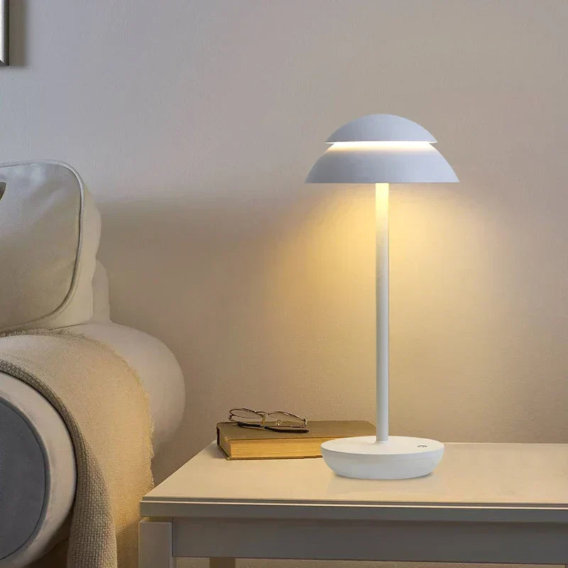 Cordless Aluminium Dome Table Lamp