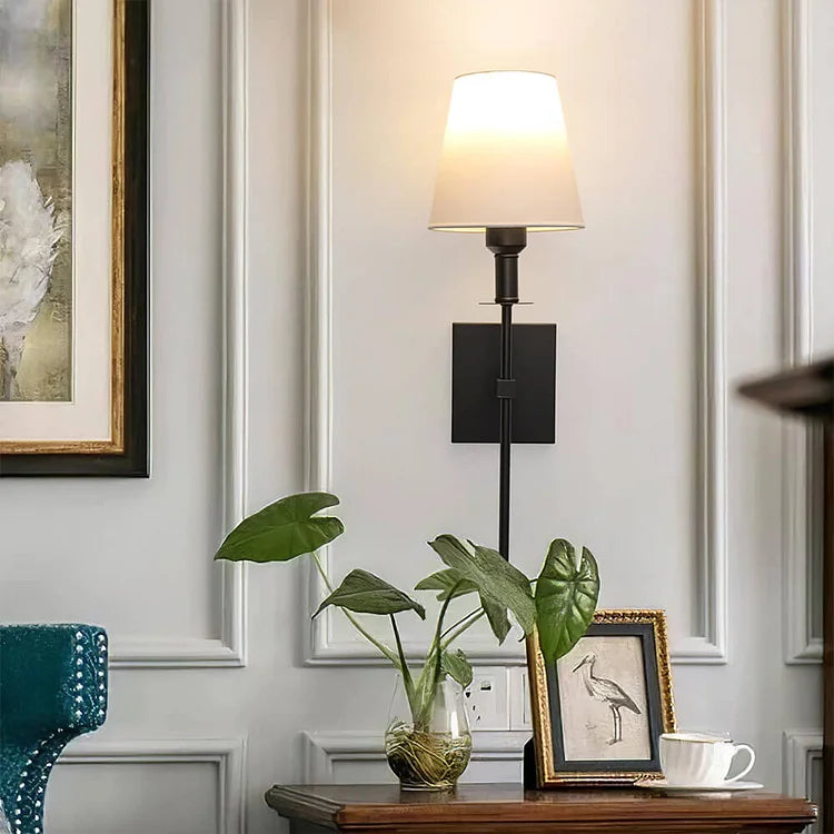 Cordless Fabric Shade Wall Light