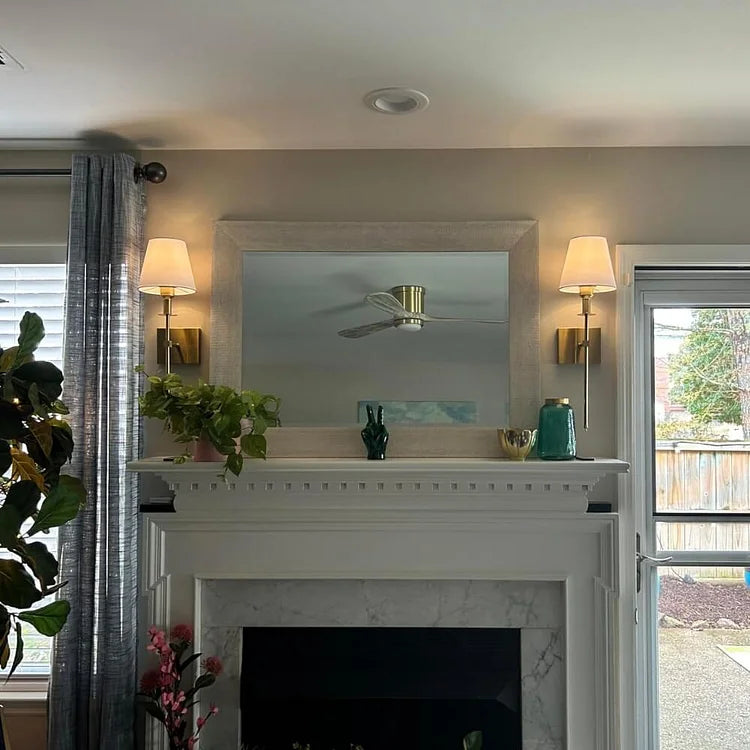 Cordless Fabric Shade Wall Light – close-up