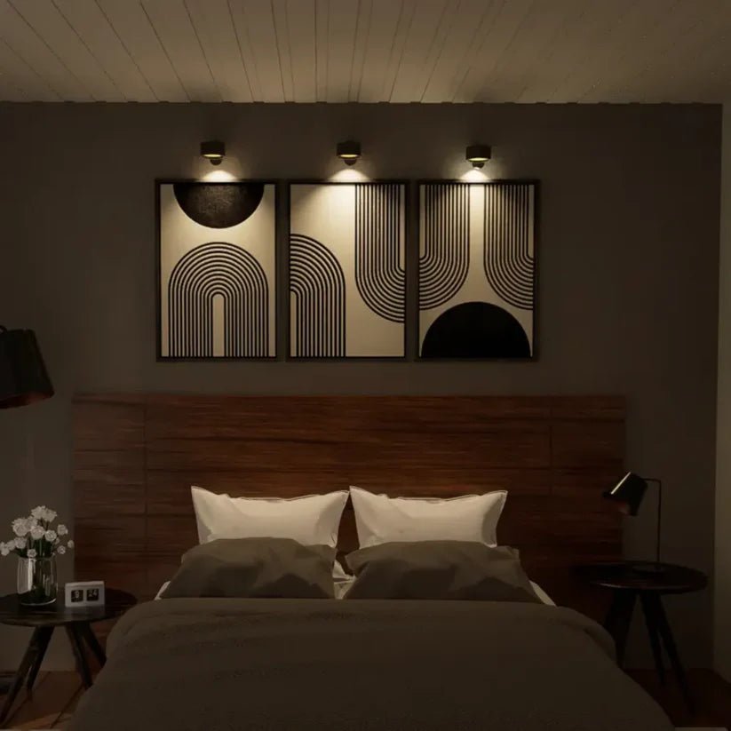 Cordless rechargeable LED wall light