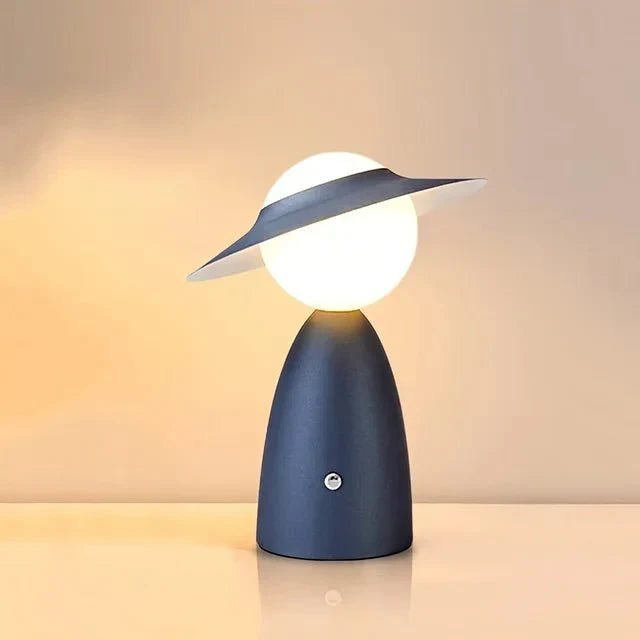 Cordless Table Lamp with Wireless Charger – Blue