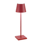 Cordless Touch LED Table Lamp in Red