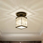 Crystal Semi-Flush Ceiling Light – Black