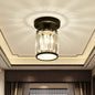 Crystal Semi-Flush Ceiling Light – Black
