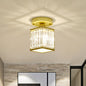 Crystal Semi-Flush Ceiling Light – Gold