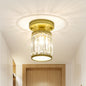 Crystal Semi-Flush Ceiling Light – Gold