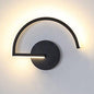 Curved Arc LED Wall Light – Black