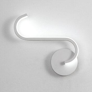 Curved Arc LED Wall Light – White