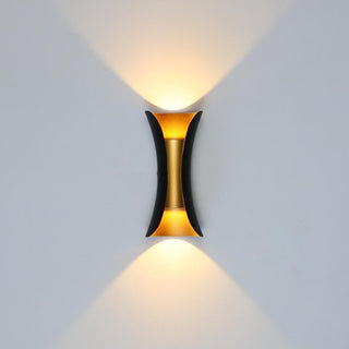 Curved LED Outdoor Wall Lamp with Dual Beam Illumination